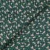 Tissu coton noir imprimé fleurs rose Tissu coton noir imprimé fleurs rose