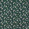 Tissu coton noir imprimé fleurs rose Tissu coton noir imprimé fleurs rose