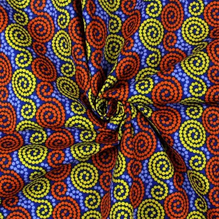 Tissu coton violet imprimé géométrique Tissu coton violet imprimé géométrique