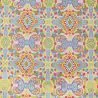 Tissu coton bleu-gris imprimé géométrique Tissu coton bleu-gris imprimé géométrique