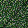 Tissu popeline de coton vert sapin imprimé fleuri Tissu popeline de coton vert sapin imprimé fleuri