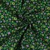 Tissu popeline de coton vert sapin imprimé fleuri Tissu popeline de coton vert sapin imprimé fleuri