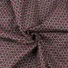 Tissu coton bordeaux imprimé géométrique Tissu coton bordeaux imprimé géométrique