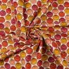 Tissu coton blanc imprimé coquillage Tissu coton blanc imprimé coquillage
