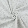 Tissu coton blanc milleraie imprimé doudou gris