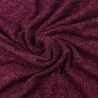 Tissu jersey coton côtelé prune