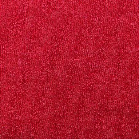Tissu jersey coton côtelé rouge