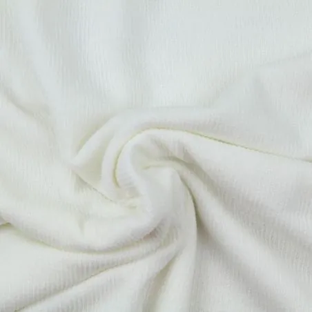 Tissu jersey côtelé blanc Tissu jersey côtelé blanc