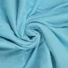 Tissu velours polyester bleu azur