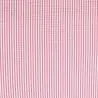 Tissu poly-coton blanc plissé rayures roses