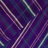 Tissus mousseline polyester violet imprimé rayures