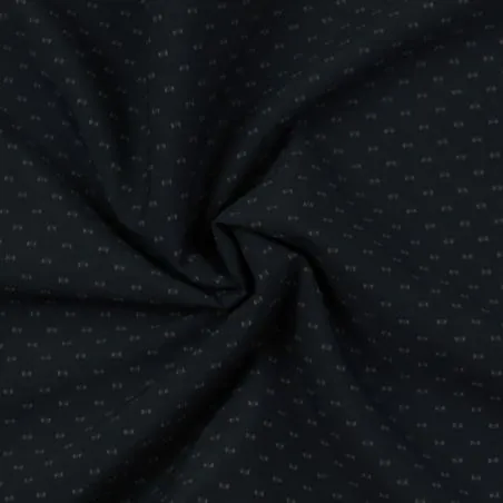 Tissus couture polyester bleu marine imprimé géométrique