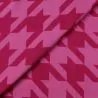Tissu coton rose imprimé géométrique fuchsia