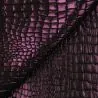 Tissu brocart noir motif carreaux mûre Tissu brocart noir motif carreaux mûre