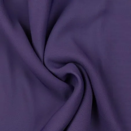 Tissus crêpe de polyester violet double face lilas