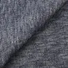 Tissus laine écru chiné bleu marine