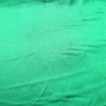 Tissus satin polyester vert émeraude - Toucher soie
