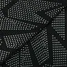 Tissus couture polyester noir strass argenté