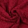 Tissus dentelle polyester stretch framboise fleuri