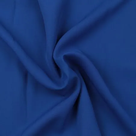Tissu mousseline de polyester bleu roi