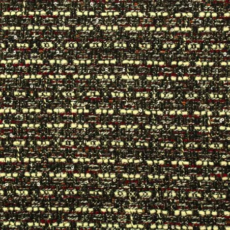 Tissus tweed blanc, rouge et noir Tissus tweed blanc, rouge et noir