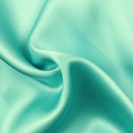 Tissu satin de soie uni de couleur turquoise Tissu satin de soie uni de couleur turquoise