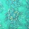 Tissus dentelle perlée fleuri bleu turquoise Tissus dentelle perlée fleuri bleu turquoise