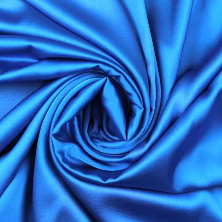 Tissus crêpe satin uni bleu Tissus crêpe satin uni bleu