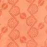 Bazin coton riche saumon imprimé motifs géométriques