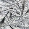 Tissu tweed couture laine de couleur noir,ciel,blanc
