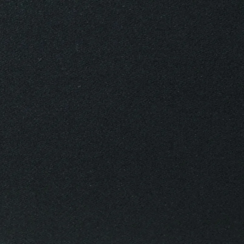 Tissu Lainage uni de couleur noir - Haute couture