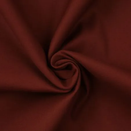Tissu coton satiné uni de couleur brique Tissu coton satiné uni de couleur brique