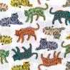 Tissu coton blanc imprimé chat Tissu coton blanc imprimé chat