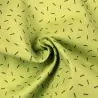 Tissu coton vert milleraie imprimé confettis taupe Tissu coton vert milleraie imprimé confettis taupe