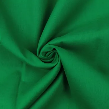 Tissu voile de coton uni vert Tissu voile de coton uni vert