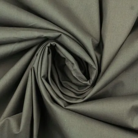 Tissu popeline de coton uni gris foncer Tissu popeline de coton uni gris foncer