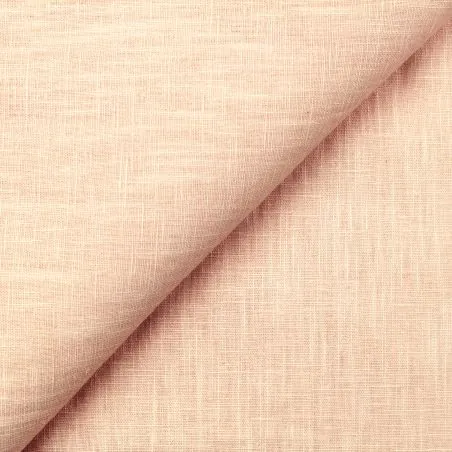 Tissu 100% Lin Naturel Uni – Coloris Rose Saumon | Tissu Haut de Gamme Tissu 100% Lin Naturel Uni – Coloris Rose Saumon | Tissu Haut de Gamme