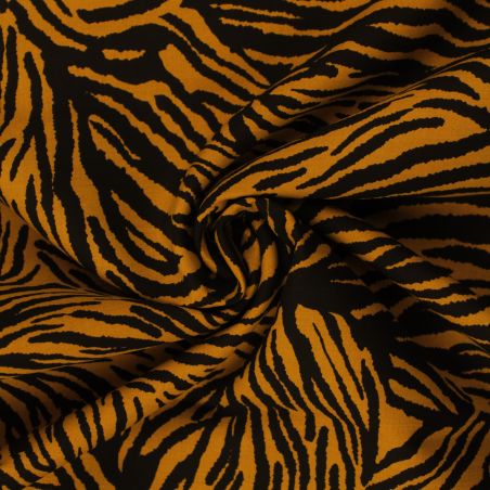 Tissus viscose de couleur moutarde et noir Tissus viscose de couleur moutarde et noir