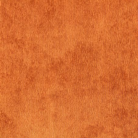 Tissu velours milleraie uni de couleur auburn Tissu velours milleraie uni de couleur auburn