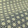 Tissu de coton bleu foncé à motif japonais géométrique Tissu de coton bleu foncé à motif japonais géométrique