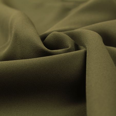 Tissu polyester micro fibre uni vert taupe Tissu polyester micro fibre uni vert taupe