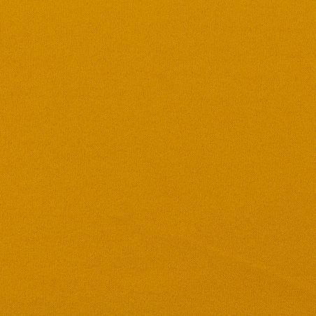 Tissus crêpe de polyester jaune moutarde uni Tissus crêpe de polyester jaune moutarde uni