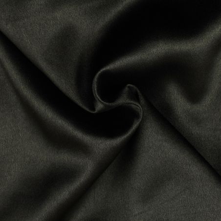 Tissu en satin lourd crêpe noir uni Tissu en satin lourd crêpe noir uni