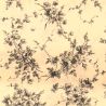 Tissu Satin Blanc à Impression Florale - Toucher Soie Tissu Satin Blanc à Impression Florale - Toucher Soie