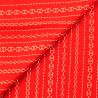 Tissu Satin Polyester Rouge à Impression Géométrique Tissu Satin Polyester Rouge à Impression Géométrique