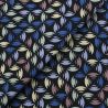 Tissu coton noir imprimé géométrique multicolore - Idéal pour habillement et couture au mètre Tissu coton noir imprimé géométrique multicolore - Idéal pour habillement et couture au mètre