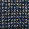 Tissu coton noir imprimé géométrique multicolore - Idéal pour habillement et couture au mètre Tissu coton noir imprimé géométrique multicolore - Idéal pour habillement et couture au mètre