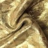 Tissu Tlija Satin Brillant à Motif Géométrique Doré Tissu Tlija Satin Brillant à Motif Géométrique Doré