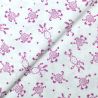 Tissu coton blanc milleraie imprimés lapins Tissu coton blanc milleraie imprimés lapins