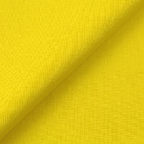 Tissu Popeline Coton Uni Jaune Canari - Haute Qualité Tissu Popeline Coton Uni Jaune Canari - Haute Qualité